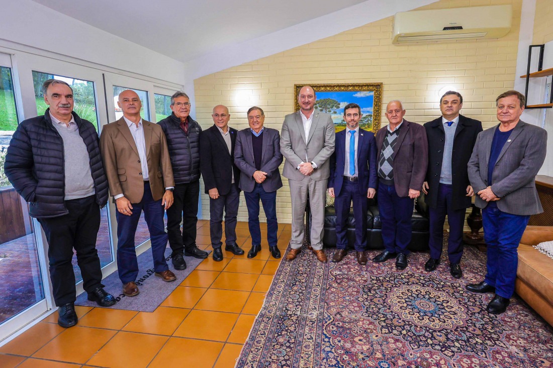 Dirigentes e representantes das principais entidades do agronegócio de Santa Catarina se reuniram com o governador em exercício, Mauro De Nadal.