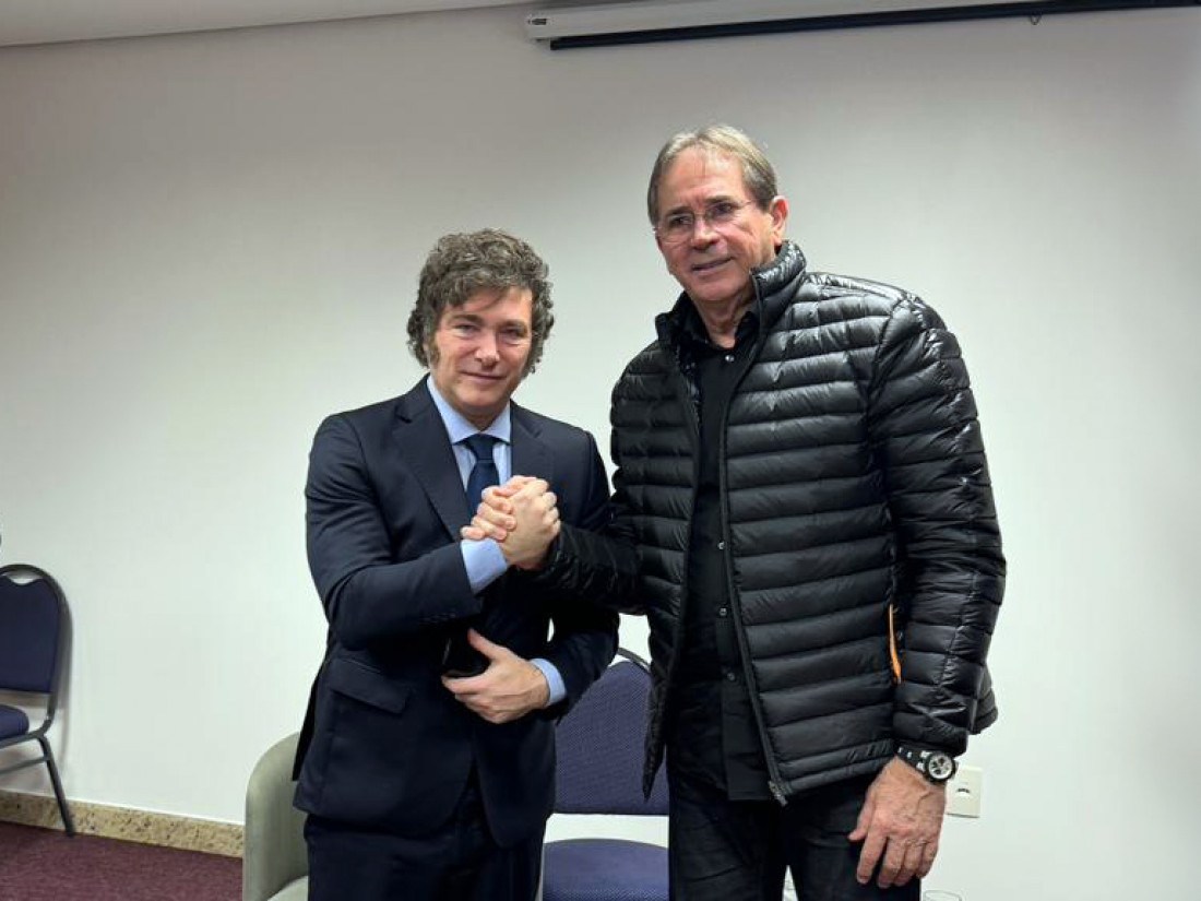 Javier Milei e Mário Cezar de Aguiar