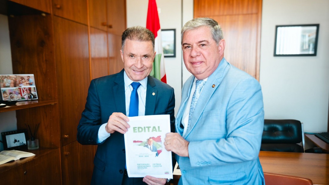 Deputado federal Darci de Mattos e deputado estadual Mario Motta, ambos do PSD, 