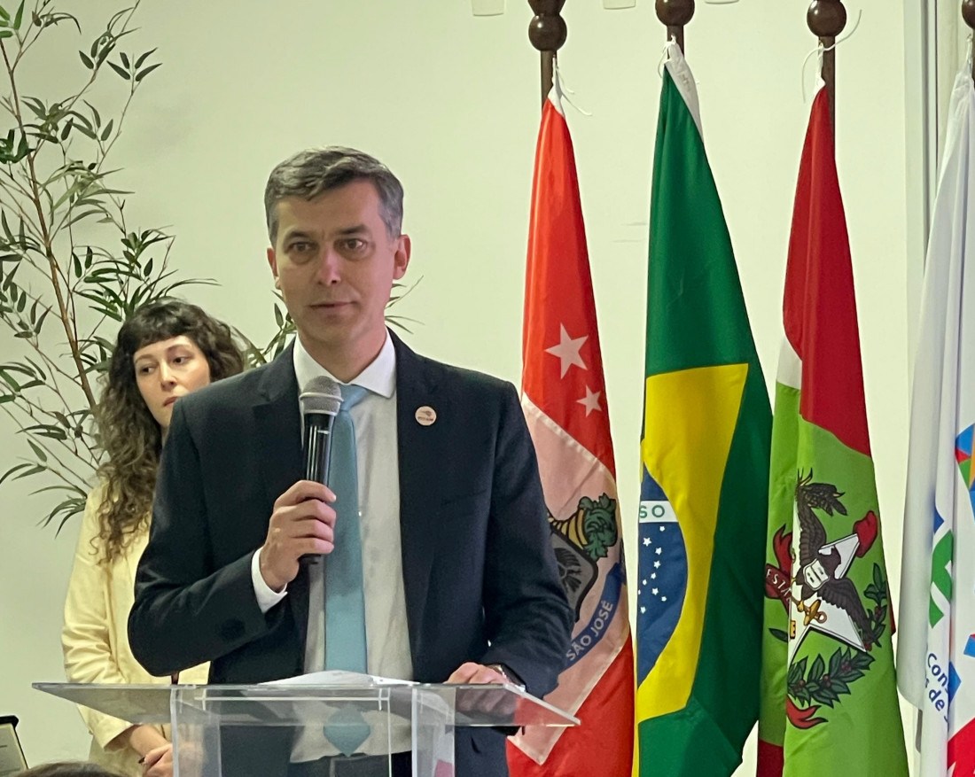 Novo presidente da Fecam, prefeito de Gaspar, Kleber Wan-Dall 