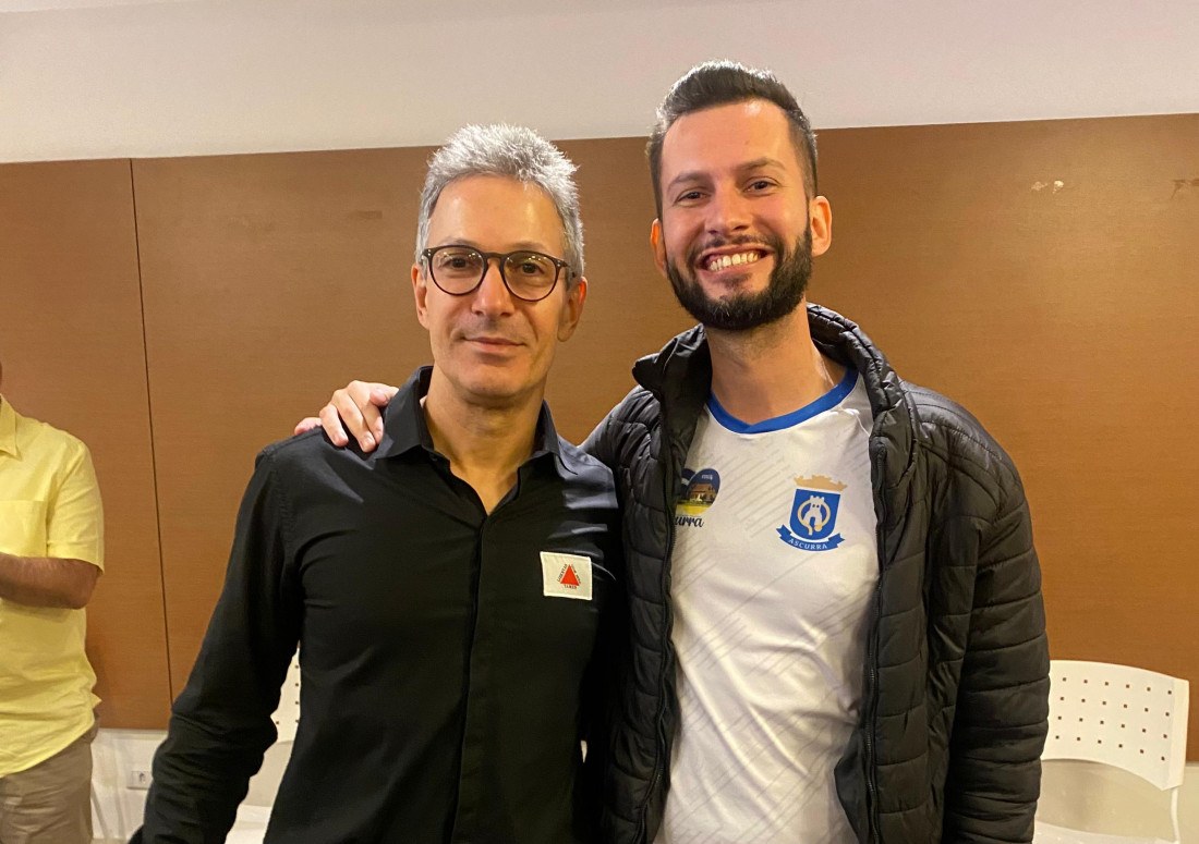 Zema e o prefeito de Ascurra, Arão Josino da Silva