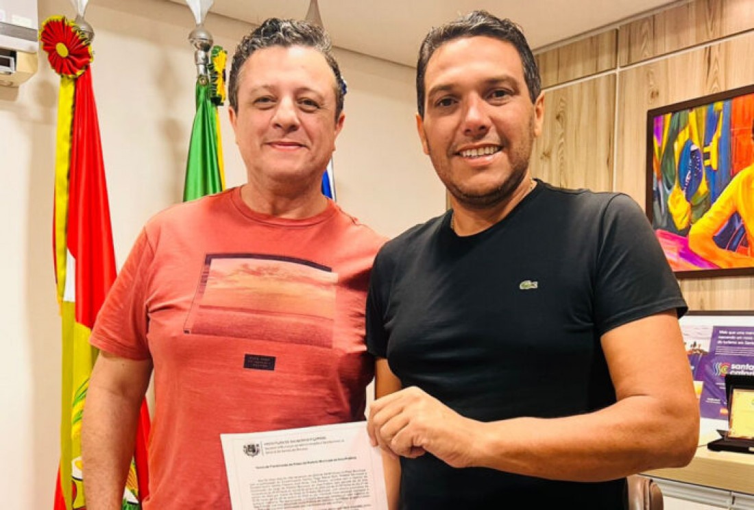 Tiago Baltt (MDB) e Fabiano-de-Cristo (União Brasil)