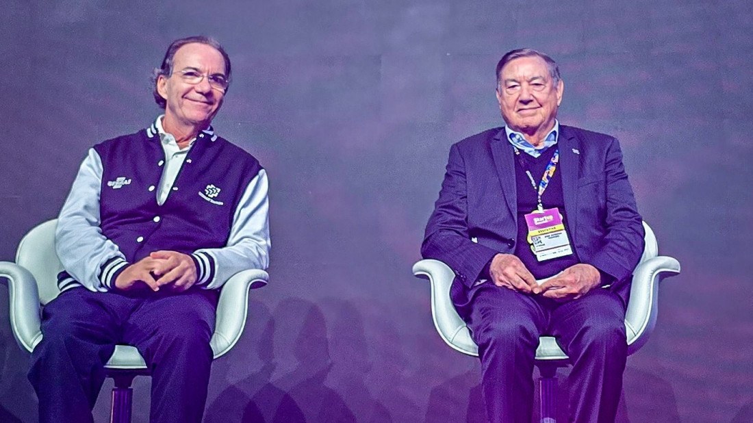 Presidente do Sebrae, Décio Lima, e o presidente da Faesc, José Zeferino Pedroso, participaram da abertura do evento