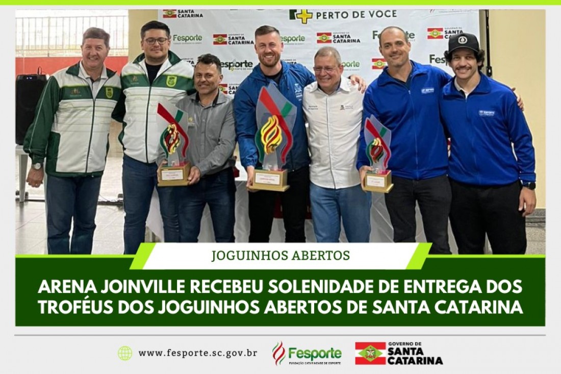 Premiação dos Joguinhos Abertos de Santa Catarina