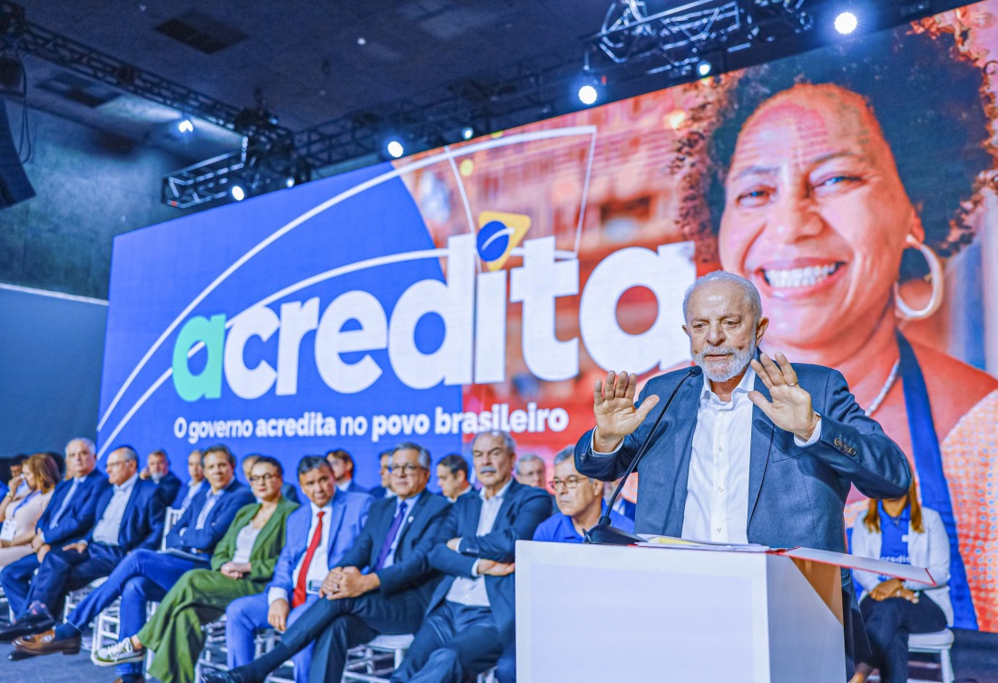  Presidente da República, Luiz Inácio Lula da Silva, durante o evento de lançamento do Programa Acredita. Foto: Ricardo Stuckert/PR