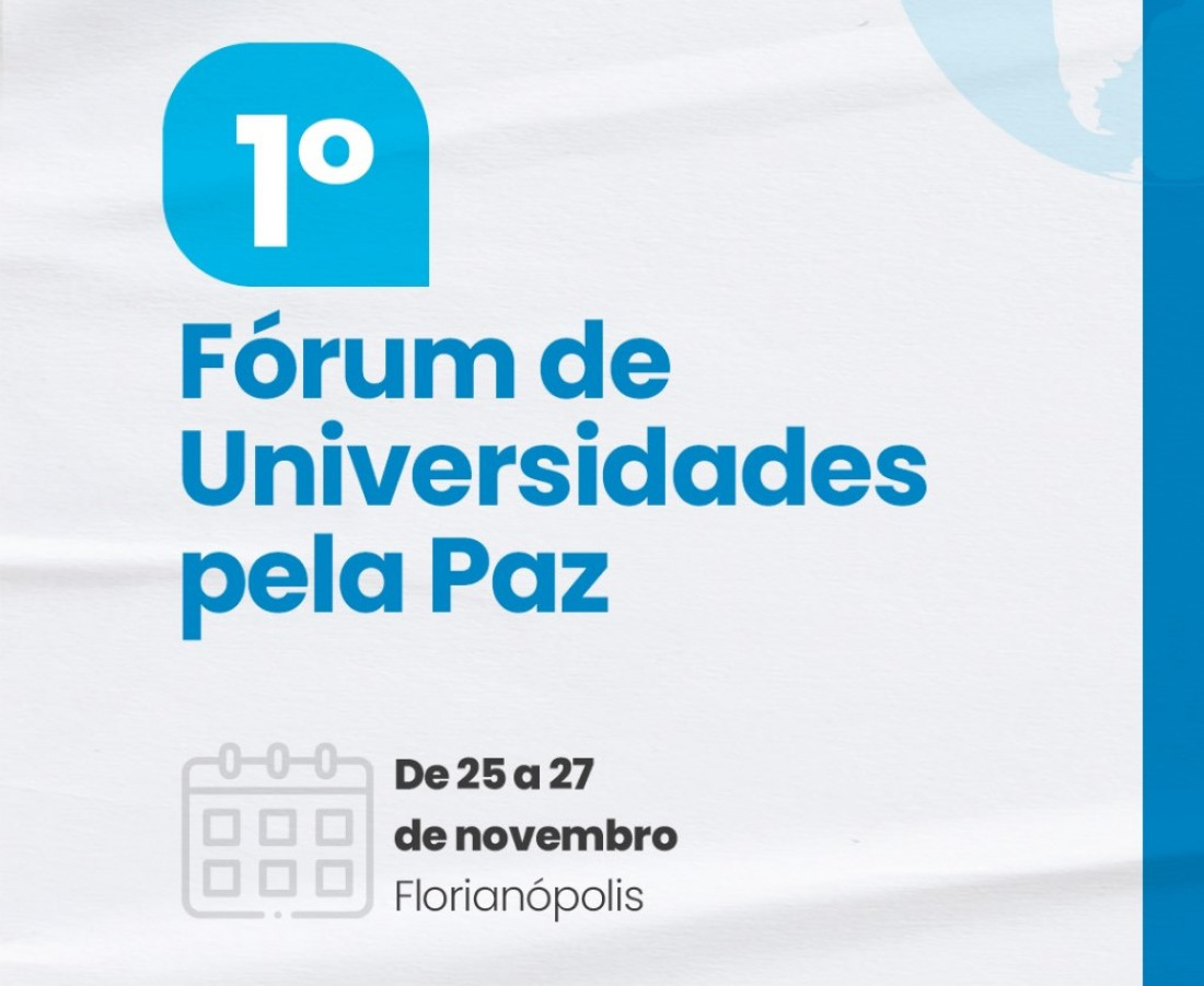  O Fórum contará com mesas-redondas, palestras e debates, abordando temas como educação para a paz, soluções de conflitos, direitos humanos e o papel das universidades 