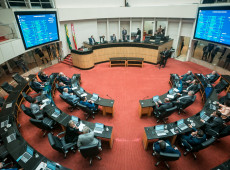 Plenário da Assembleia Legislativa, durante a votação dos projetos, na tarde da última terça-feira (15/4)