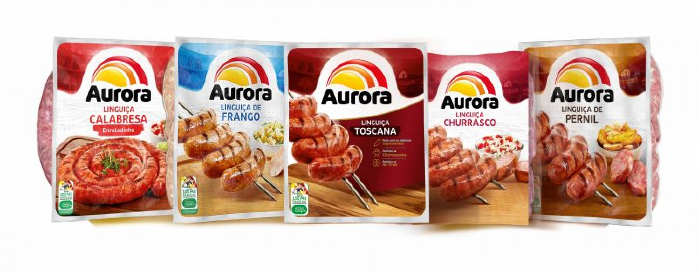 Nova embalagem da Linguiça Toscana Aurora