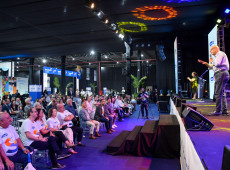 Senador Esperidião Amin (PP) participou do evento em Chapecó 