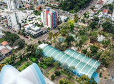 Praça Walnir Bottaro Daniel, situada do centro de São Miguel do Oeste