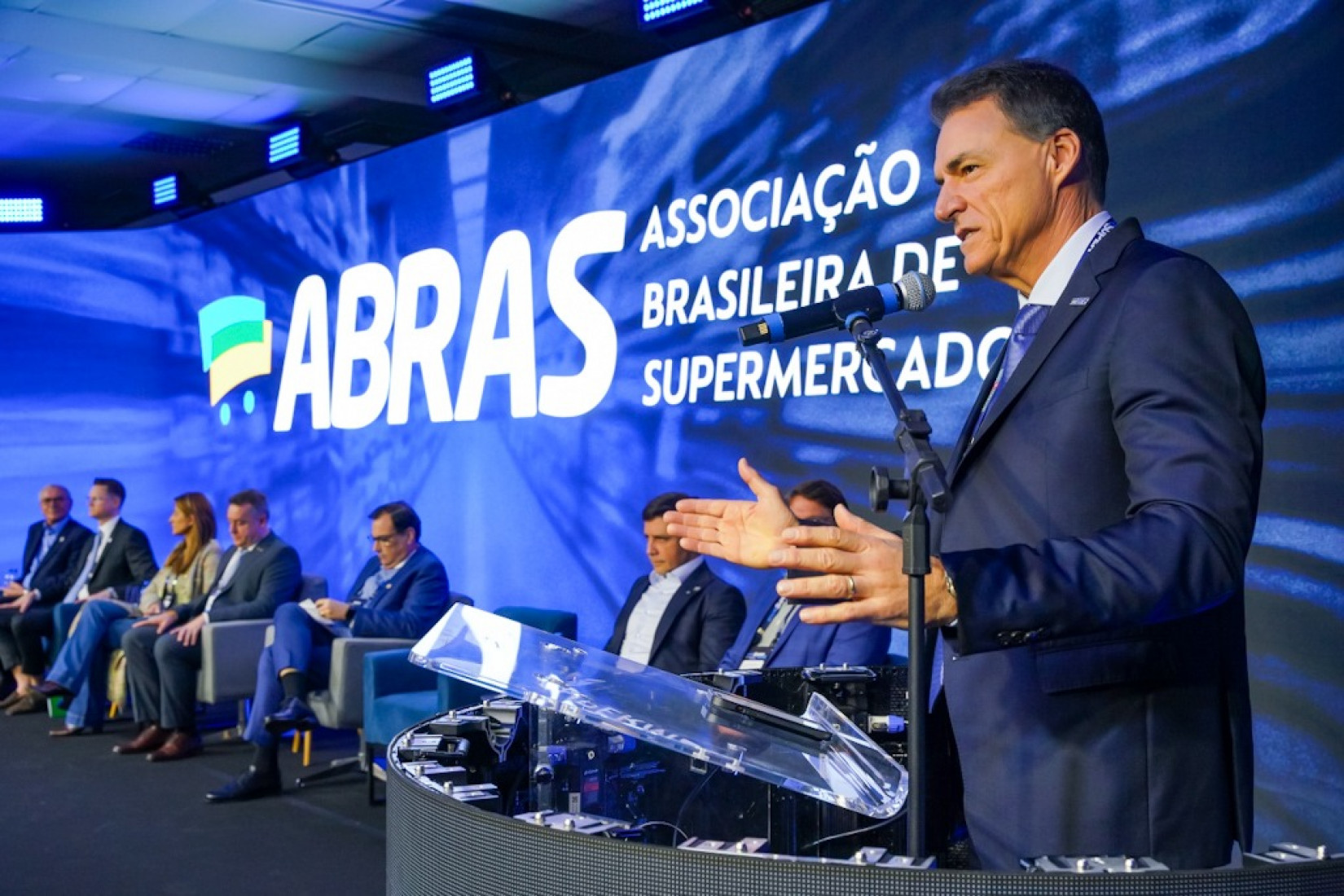 O Presidente da Associação Brasileira de Supermercados (Abras), João Galassi, arcou presença na cerimônia de abertura.