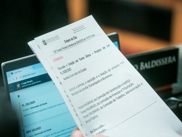 Itens da pauta da Ordem do Dia para a votação em plenário, na tarde desta quarta-feira (25)