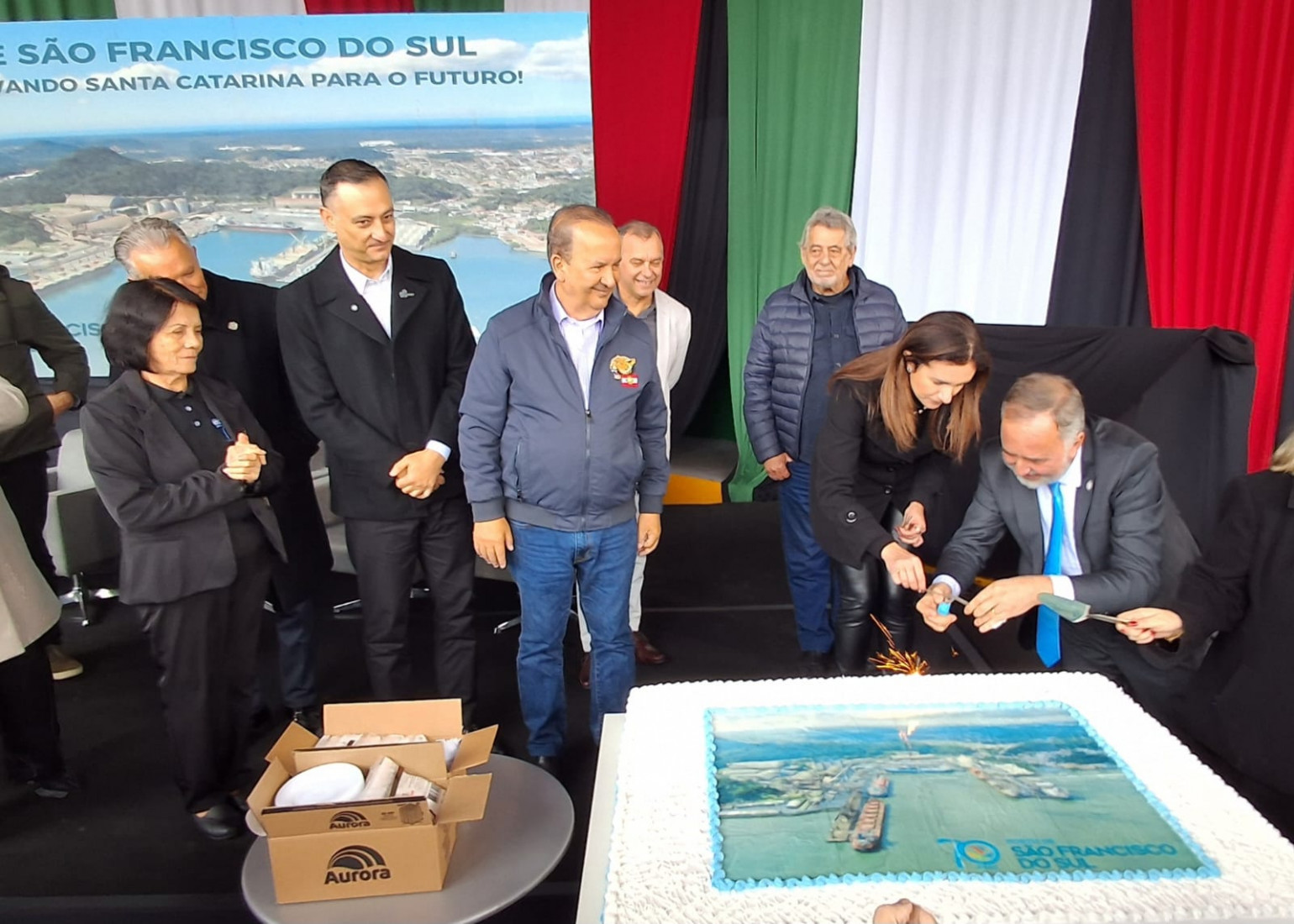 Ao celebrar os 70 anos do Porto de São Francisco, governador afirma que terminais portuários de SC serão referência nacional