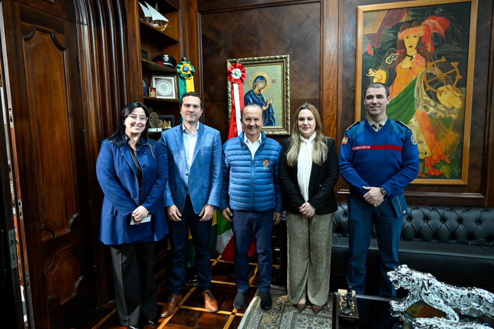 Durante o encontro, o governador Jorginho Mello destacou a importância do projeto para fortalecer a proteção da população.
