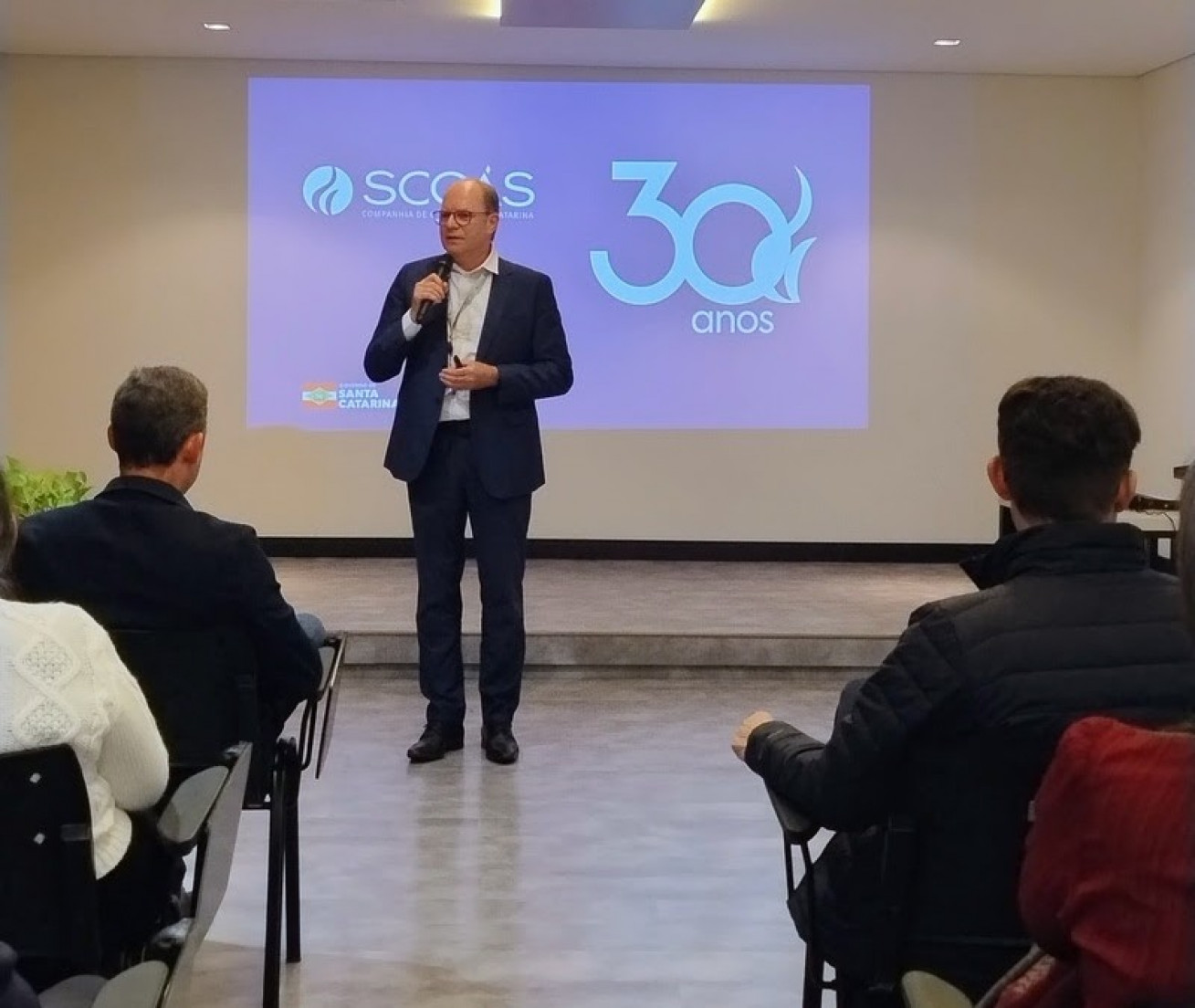 O encontro contou com apresentações das áreas de engenharia, comercial industrial e veicular, além do diretor técnico comercial da SCGÁS, Sílvio Del Boni