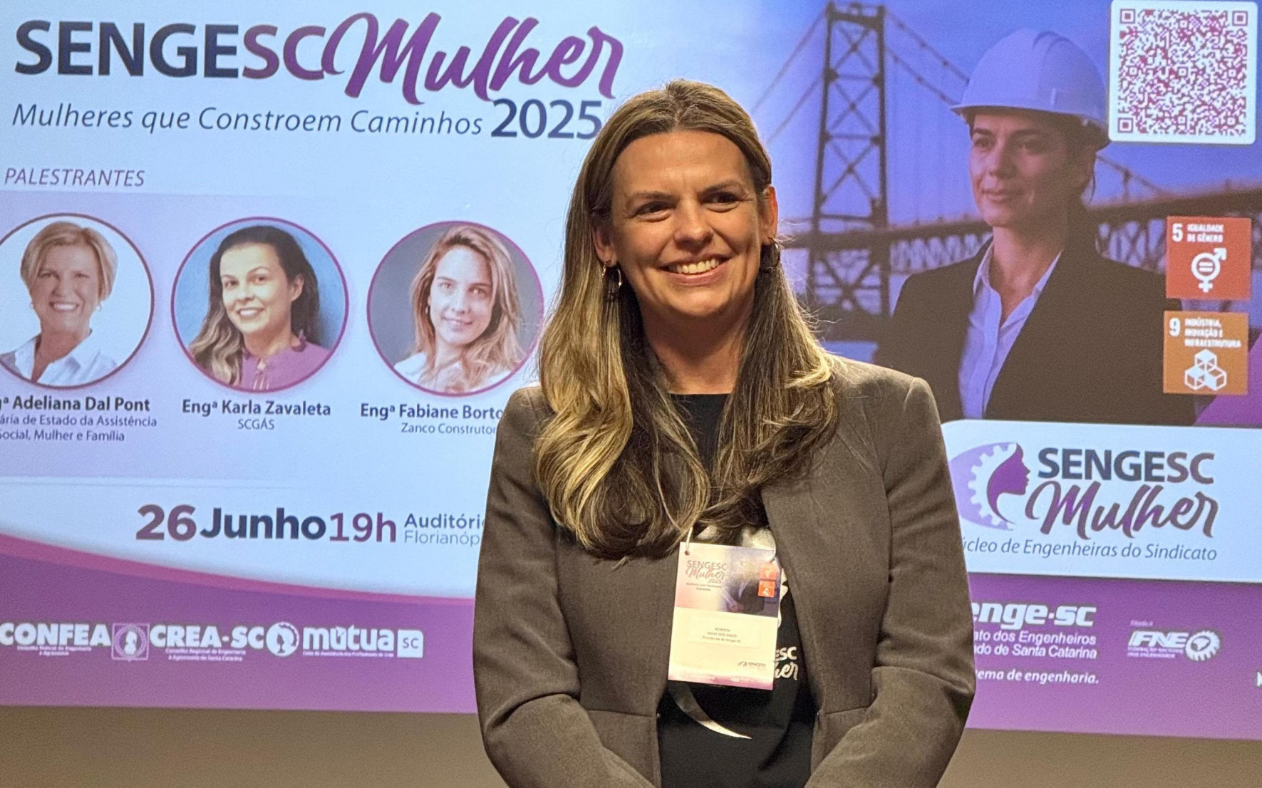 Engenheira Roberta Maas dos Anjos – Presidente do SENGE-SC