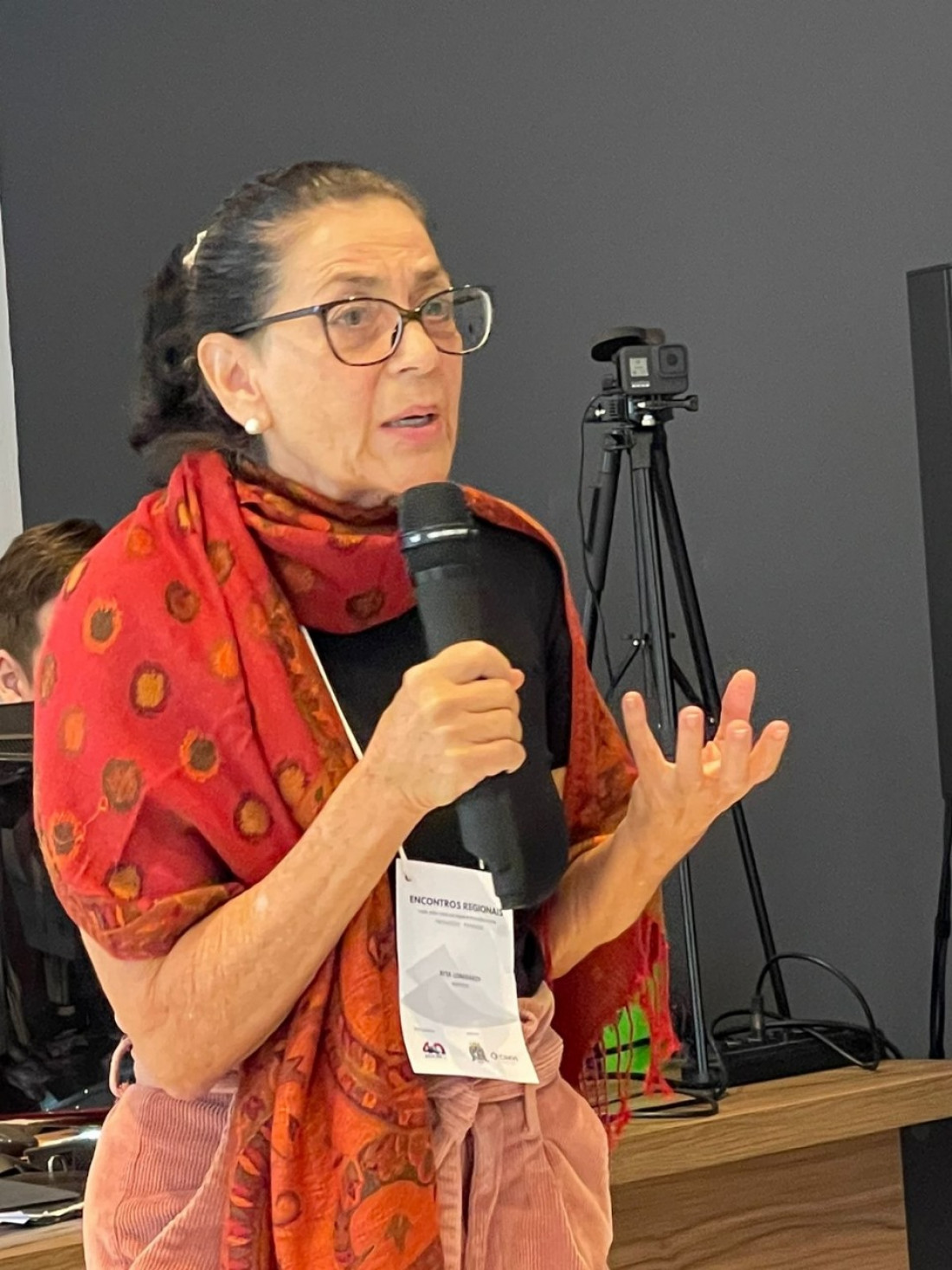Jornalista Rita de Cássia Lombardi , coordenadora de Jornalismo da Adjori/SC