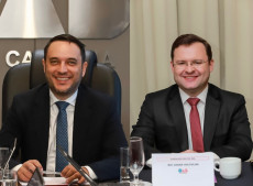 Juliano Mandelli, presidente da OAB/SC e Rui Cesar Voltolini, diretor de Prerrogativas da OAB/SC