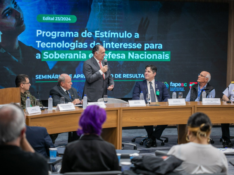 Seleme reforçou que a origem dos projetos apresentados foi a SC Expo Defense de 2024