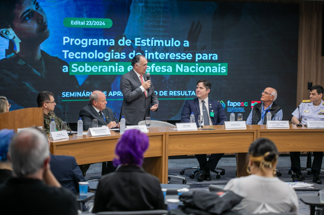 Seleme reforçou que a origem dos projetos apresentados foi a SC Expo Defense de 2024