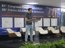 Leandro Rodrigo de Oliveira apresentou o sistema aos associados no 51º Congresso Estadual da Adjori/SC