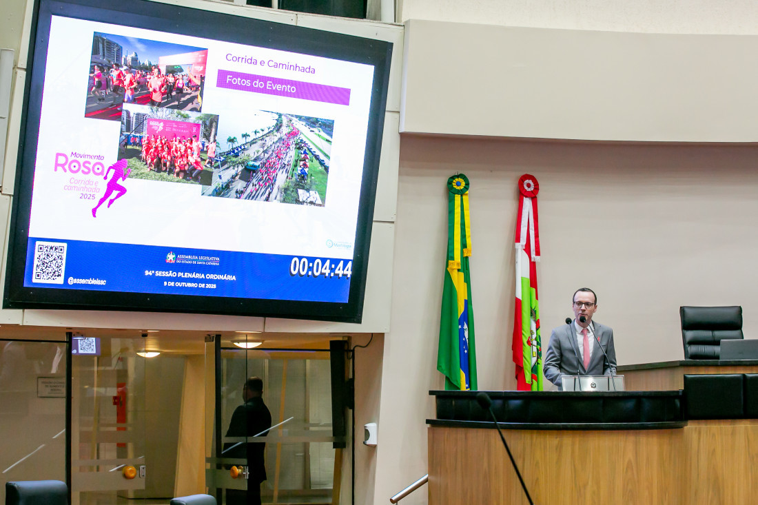 A explanação aconteceu no Plenário da Alesc.