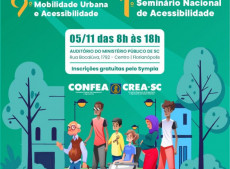 A programação ocorre das 8h às 18h, com palestras, minicursos e debates sobre a construção de cidades mais acessíveis e sustentáveis.