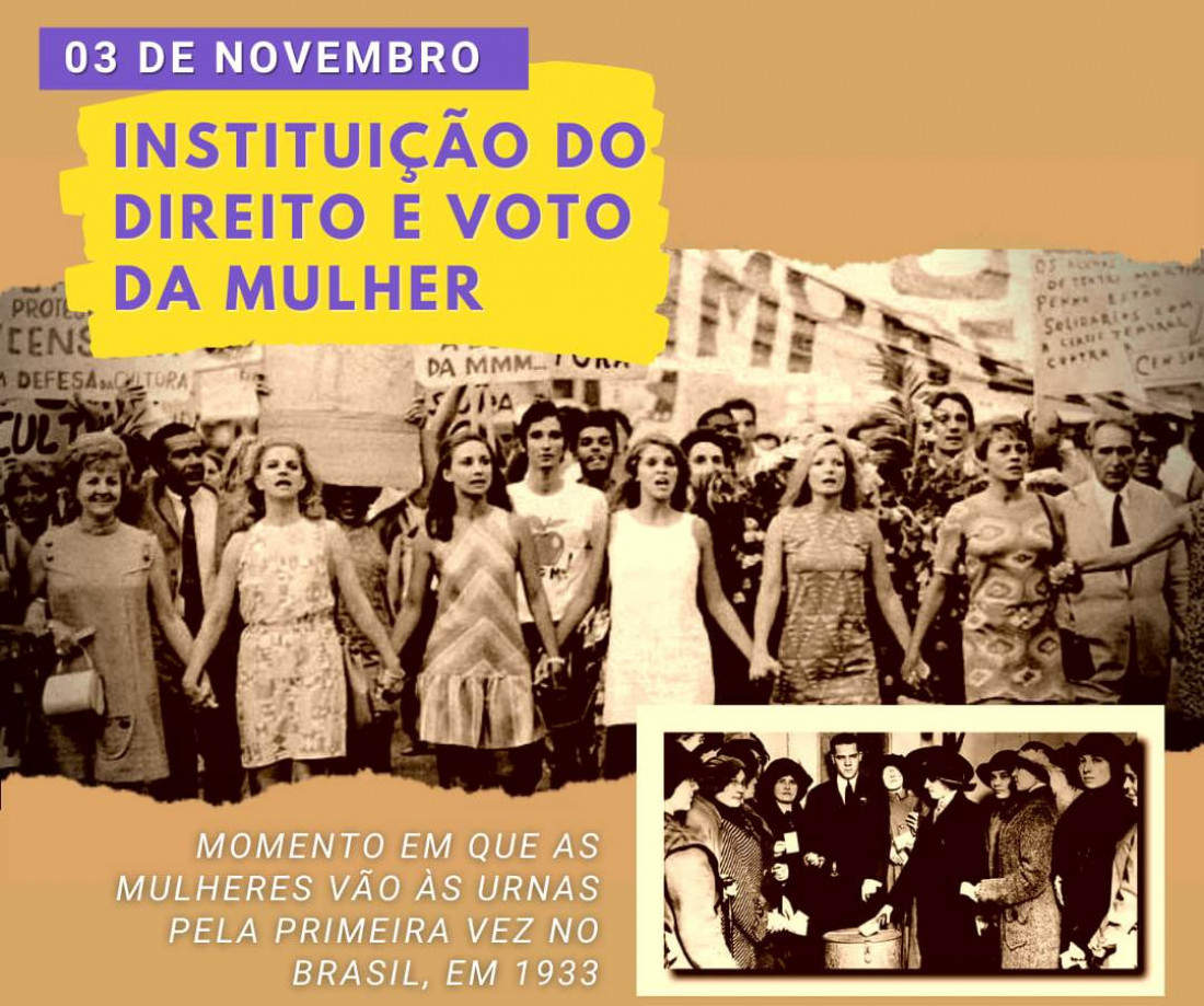 3 de Novembro celebra o Dia da Instituição do Direito ao Voto da Mulher no Brasil
