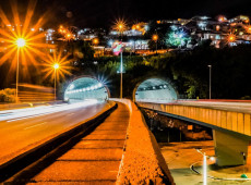 Manutenção de câmeras provoca fechamento parcial de pistas no túnel Antonieta de Barros
