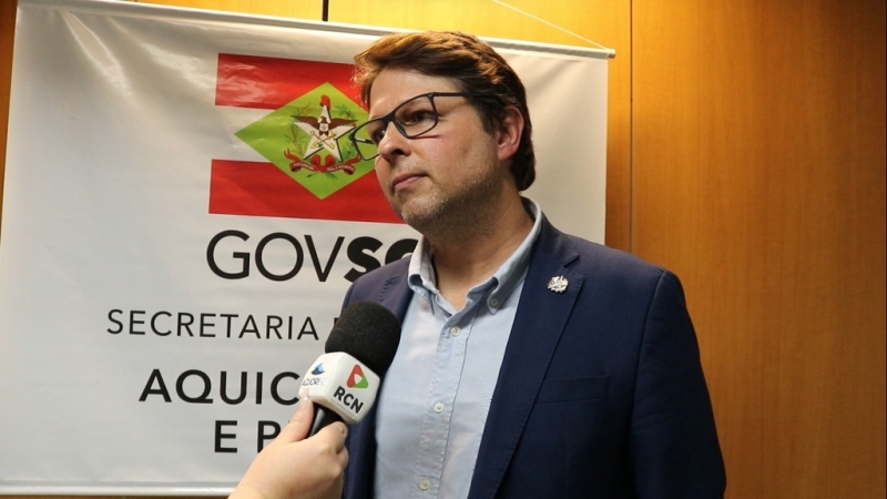 Secretário executivo da Aquicultura e Pesca de Santa Catarina, Tiago Bolan Frigo