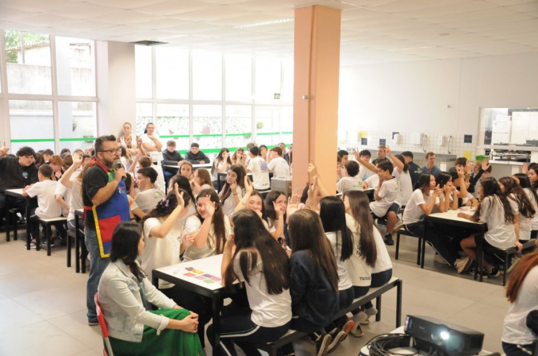 
Em São Lourenço do Oeste a ação envolveu cerca de 100 alunos.