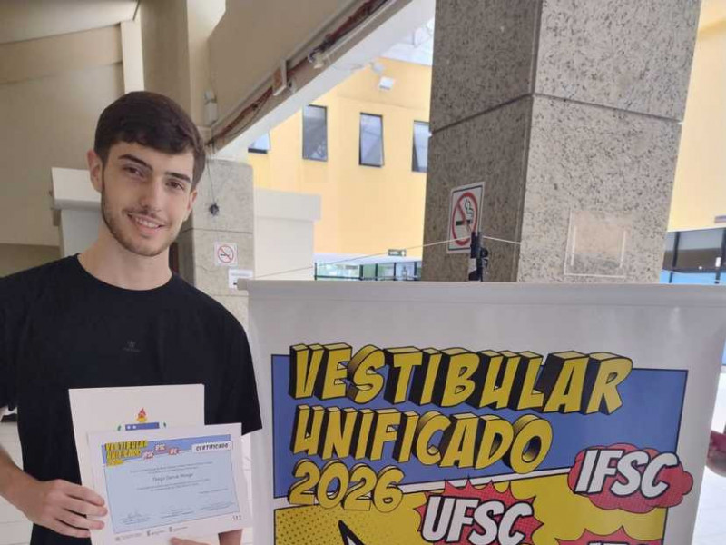 Estudante foi aprovado no curso de Engenharia Mec&acirc;nica 