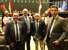 A comitiva das entidades no Congresso Nacional