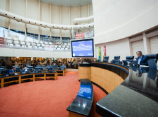 Plen&aacute;rio da Alesc, durante a vota&ccedil;&atilde;o dos projetos, na tarde desta ter&ccedil;a (17)  