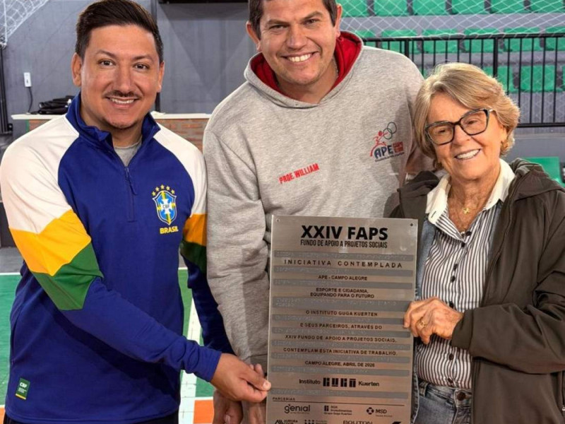 A APE Campo Alegre foi contemplada pelo FAPS com equipamentos esportivos.