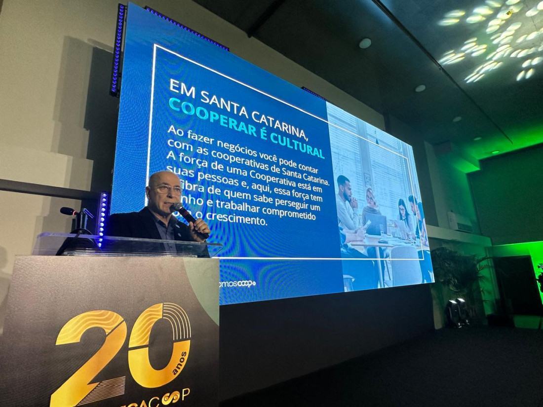 Presidente do Sistema Ocesc, Vanir Zanatta, comemorou os resultados que colocam Santa Catarina como o estado mais cooperativista do Brasil

