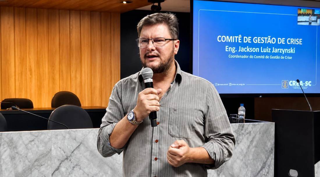 Engenheiro Jackson Luiz Jarzynski, Coordenador do Comitê de Gestão de Crise do CREA-SC
