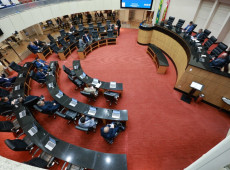 Plen&aacute;rio da Alesc, durante a vota&ccedil;&atilde;o dos projetos de lei, na tarde desta ter&ccedil;a-feira (7)  