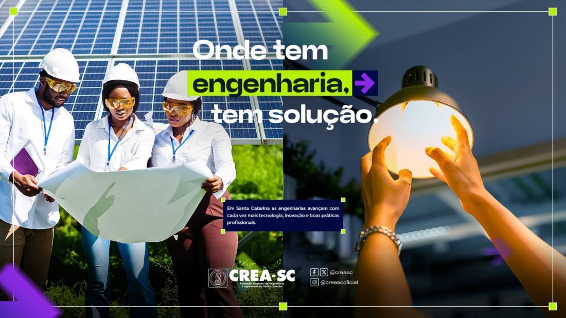 Campanha institucional aborda as diferentes áreas nas quais o CREA está presente 