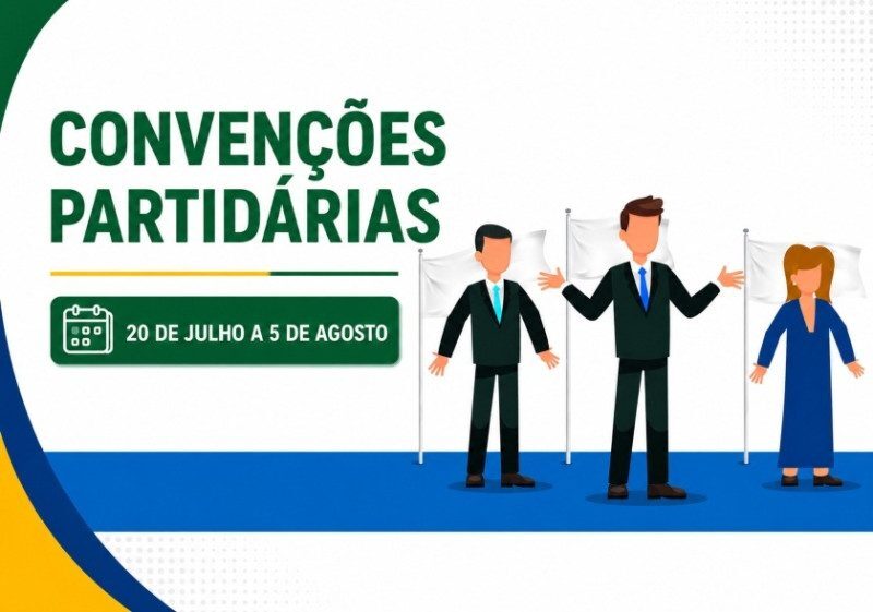  Após as convenções, as legendas terão até 15 de agosto, às 19 horas, para encaminhar os pedidos de registro de candidatura à Justiça Eleitoral.