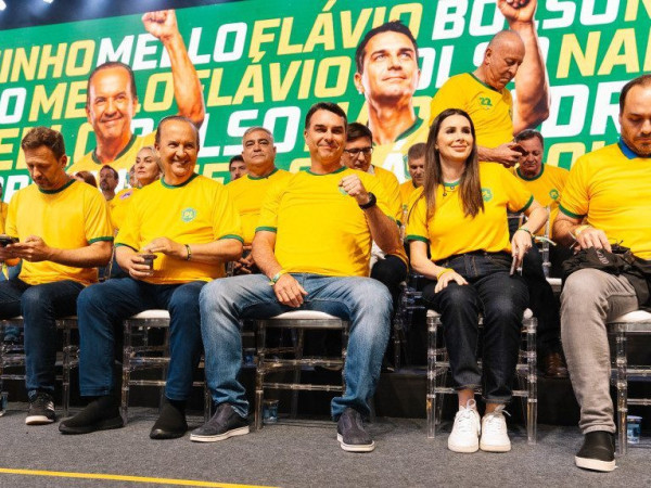 Evento do dia 9 de maio, com a presen&ccedil;a do ent&atilde;o pr&eacute;-candidato Fl&aacute;vio Bolsonaro