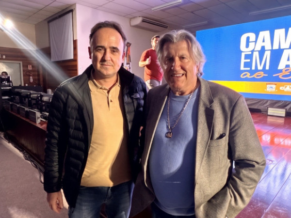 Deputado estadual Carlos Humberto (PL)  e o prefeito Leonel Pavan (PSD)