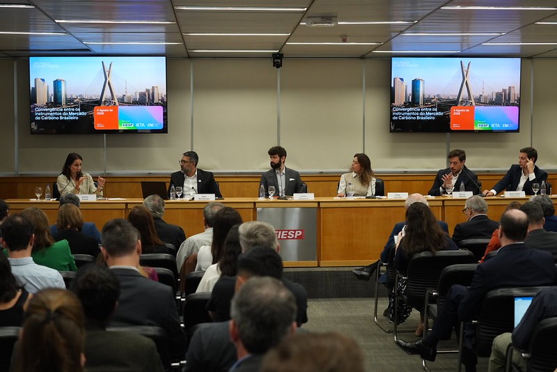 A realização do debate foi uma parceria da CNI, da Fiesp e da International Emissions Trading Association (IETA).  