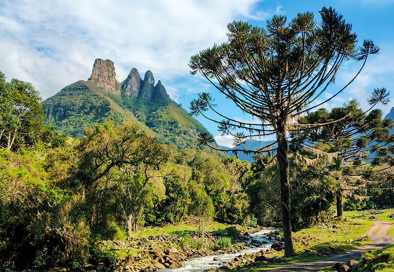 Paisagem do município de Alfredo Wagner, em Santa Catarina.