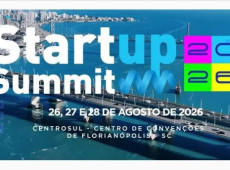 Startup Summit 2026, ser&aacute; realizado entre os dias 26 e 28 de agosto, no CentroSul, em Florian&oacute;polis