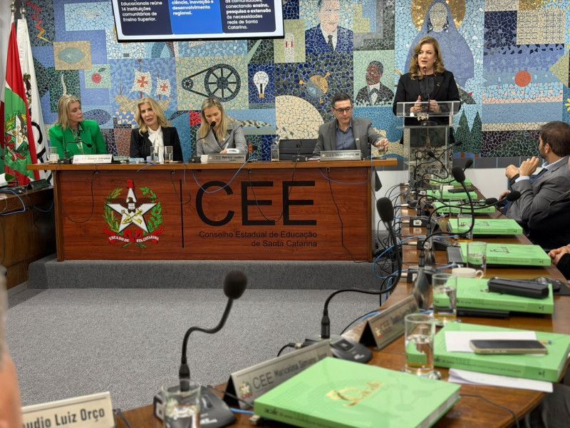  Márcia Sardá Espíndola, durante reunião do Conselho Estadual de Educação de Santa Catarina (CEE/SC)