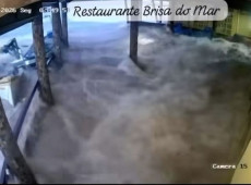 Fen&ocirc;meno raro foi confirmado e elevou rapidamente o n&iacute;vel do mar em Jaguaruna, Laguna e Imbituba; ap&oacute;s temporais nesta segunda-feira, massa de ar frio e seco deixa os pr&oacute;ximos dias mais firmes e gelados &ndash;