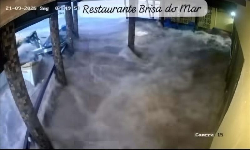 Fen&ocirc;meno raro foi confirmado e elevou rapidamente o n&iacute;vel do mar em Jaguaruna, Laguna e Imbituba; ap&oacute;s temporais nesta segunda-feira, massa de ar frio e seco deixa os pr&oacute;ximos dias mais firmes e gelados &ndash;