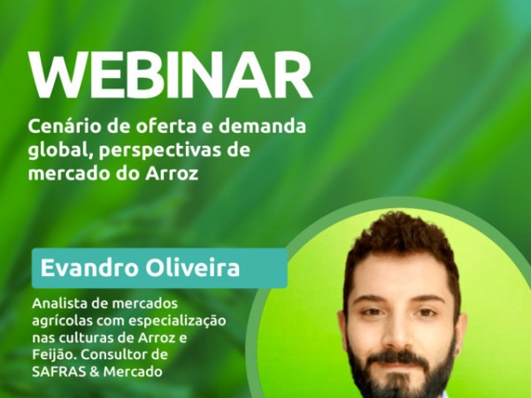  A palestra abordar&aacute; os principais fatores que influenciam o mercado de arroz.