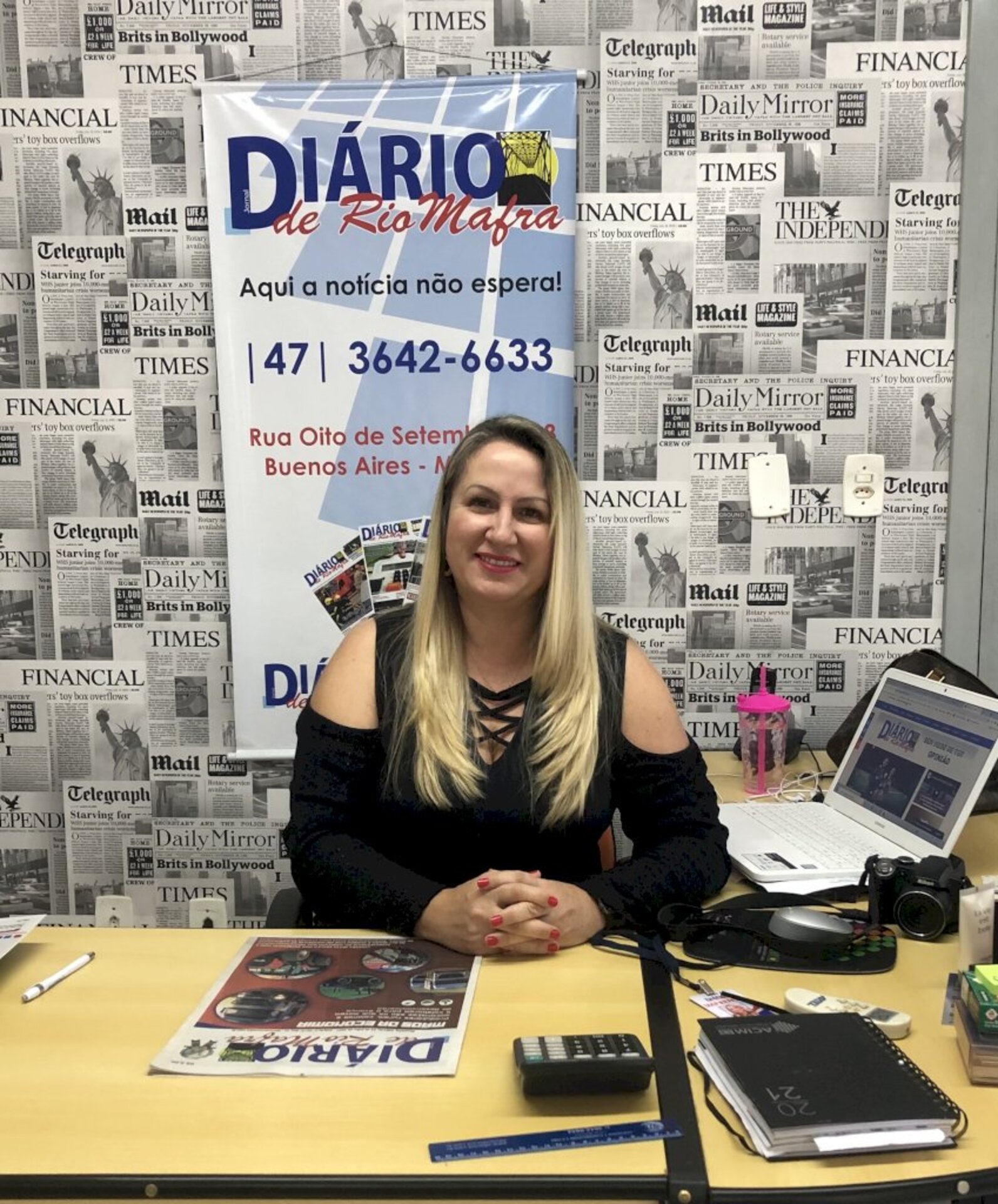 Elisangela Schulka, diretora do Jornal Diário de Riomafra